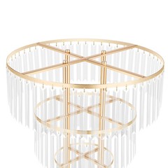 Wedding Gold Crystal Flower Stand, Round Pedestal Stand, Crystal Flower Stand