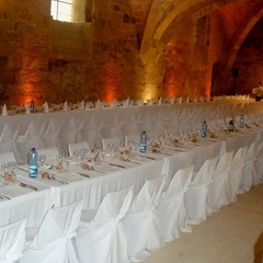 50 White Universal PolyesterCHAIR COVERS Wedding Supplies Event Banquet Party