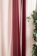 Ling’s moment Romantic Marsala Wedding Arch Decor Set: Drapes & Flowers