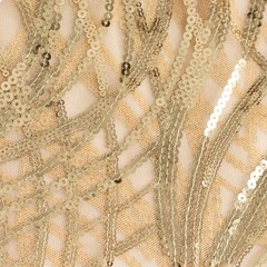5 CHAMPAGNE Mesh Embroidered Sequins CHAIR SASHES Party Events Decorations