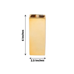 GOLD 6″ Ceramic I Symbol Flower VASE Table Centerpiece Party Events Decorations