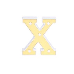 6″ tall GOLD X LED Lighted Marquee Letters Sign Party Wedding Events Decorations