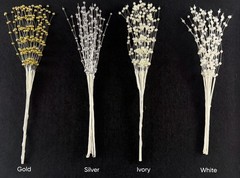 Pearl Spray Straight WT 24PC/PK Gold/Silver/Pearl/Ivory A52011