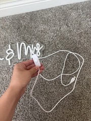 Mr. & Mrs. Neon Light For Wedding USB