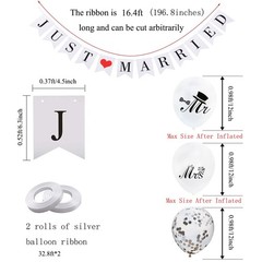 Just Married Decorations JUST MARRIED Wedding Party Decoration Car White