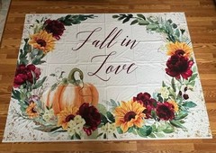 Autumn Wedding Fall In Love Backdrop Tapestry 7ft X 5ft Bridal Shower New