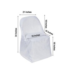 Lot of 25 White Folding Chair Covers Polyester Wedding Event Banquet Decor