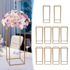 10Pcs Tall Gold Metal Flower Stand for Wedding Table Centerpieces Decor 23.6”