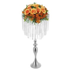 Crystal Flower Holder For Wedding Tall Flowers Stand Wedding Centerpieces Vase