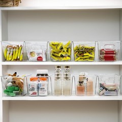 10 PACK Clear Storage Bins Clear Storage Containers for Kitchen Pantry Organi…