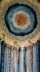 Huge 150cm dream catcher Wall hanging Large teal blue sandy beachy bedroom decor