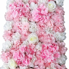 6 Pcs Artificial Silk Flower Wall Panel Rose Floral Wedding Party Backdrop Decor