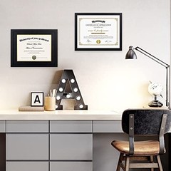 x4 Diploma Frame Certificate Degree Document Frame with High Definition 1 Black