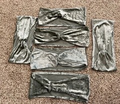 6 Pack Sage Green Velvet Chair Sashes Decorative Wedding Chair Band