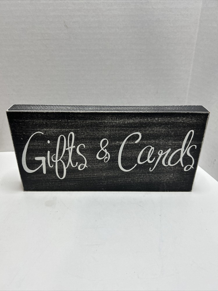 Wedding GIFTS & CARDS Block Black/White 10” x 5”