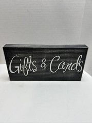 Wedding GIFTS & CARDS Block Black/White 10” x 5”
