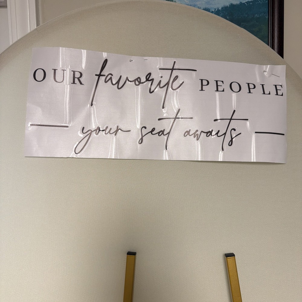 Wedding Seating Chart Decal Our Favorite People Mirror Vinyl/black Letters
