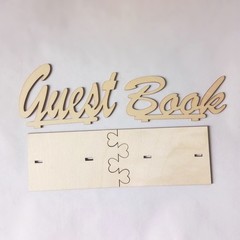Khaki Wooden Guest Book Stand Sign Freestanding Rustic Wedding Party Decoration