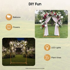 Square Wedding Arch Stand Balloon Backdrop Frame Birthday Party Event Decoration
