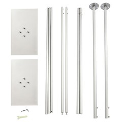 Heavy Duty Pipe Drape Kit Backdrop Support w/ Metal Steel Base-Height Adjustable