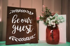 Wedding Decorations Set Floral Backdrop Centerpieces Signs Bouquets LED Lights