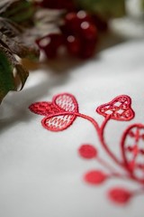 Ukrainian Wedding Rushnyk Set 4 Pcs Red Embroidered Ceremony Towels