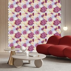 Artificial Flower Wall Panels 16 Pcs Flower Mats Silk Flower Panels Wall Decor