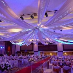 Ceiling Draping Canopy 28″ Hoop Hardware Kit 12 Panels Party Wedding Decorations