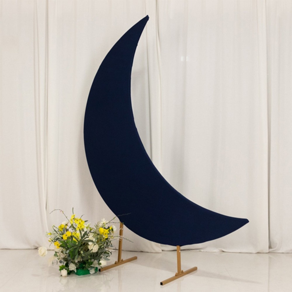 6.5 ft NAVY BLUE Spandex Crescent Moon Wedding Arch Cover Party Events