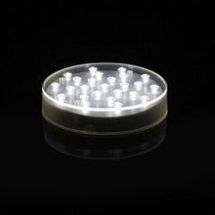 6” LED Light Round Base Vase Plate with 25 Super Bright White LED Lights