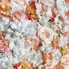 Artificial Silk Flower Wall Panel Floral Backdrop Party Wedding Decoration 5PCS