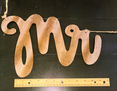 Wood & Twine Hanging “Mr & Mrs” Wedding Banner Brown 36 in x 8 in Romantic