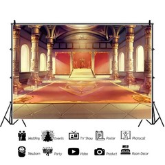 Baocicco 9x6ft Luxury Palaces Photo Backdrop Ancient Royal Throne Golden Hall…