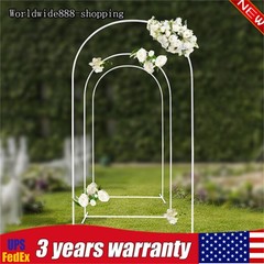 3 Pcs Metal Stand Wedding Arch Backdrop Stand For Ceremony Party Yard Home Decor