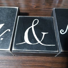 Wedding Decor Set Of 3 Mr & Mrs Sign 8”x5”& 4″1/2 SHIPS ~ FAST 📭 🚚§}~~