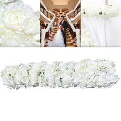 1m Artificial Rose Silk Flower Row Arrangement Wedding Arch Backdrop Wall Decor