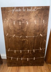 Etsy Rustic Wood Wedding Board “Please Be Seeded” Guest Seating Chart,20″ x 30″