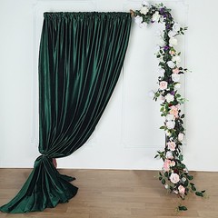HUNTER GREEN 8 ft Premium Velvet Backdrop Curtain Wedding Booth Decorations