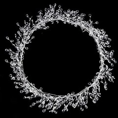 FOIMAS 16ft Clear Wire Bead Garland Strand Ice Faux Crystal Bead String Acrylic