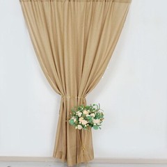 8×8 feet Natural Faux Burlap CURTAIN Photography Backdrop Panel Party Events