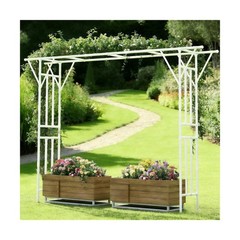 Flat Top Garden Arch Trellis 11FT x 9FT, Super Large Arbor Trellis for Climbi…