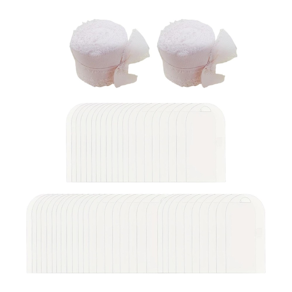 50 Pieces Acrylic Place Cards Wedding Reserved Signs DIY Hanging Blank Gift Seat