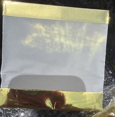 Square White, Gold Base And Top Edge 10 Candles Sets Luminating In Water/ground