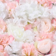 6 Pcs Artificial Silk Flower Wall Panel Floral Backdrop Party Wedding Decoration