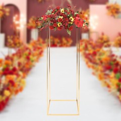 Gold Metal Flower Stand 31 × 31 × 100 Cm Column Wedding Event Decor