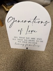 Acrylic Wedding Sign, Bridal Shower Decorations, in Loving Memory Sign for Cerem
