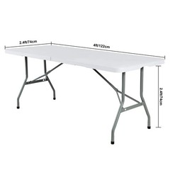 Spandex 4ft Waterproof Table Cover for Party,Wedding, Banquet, and Events(Whi…