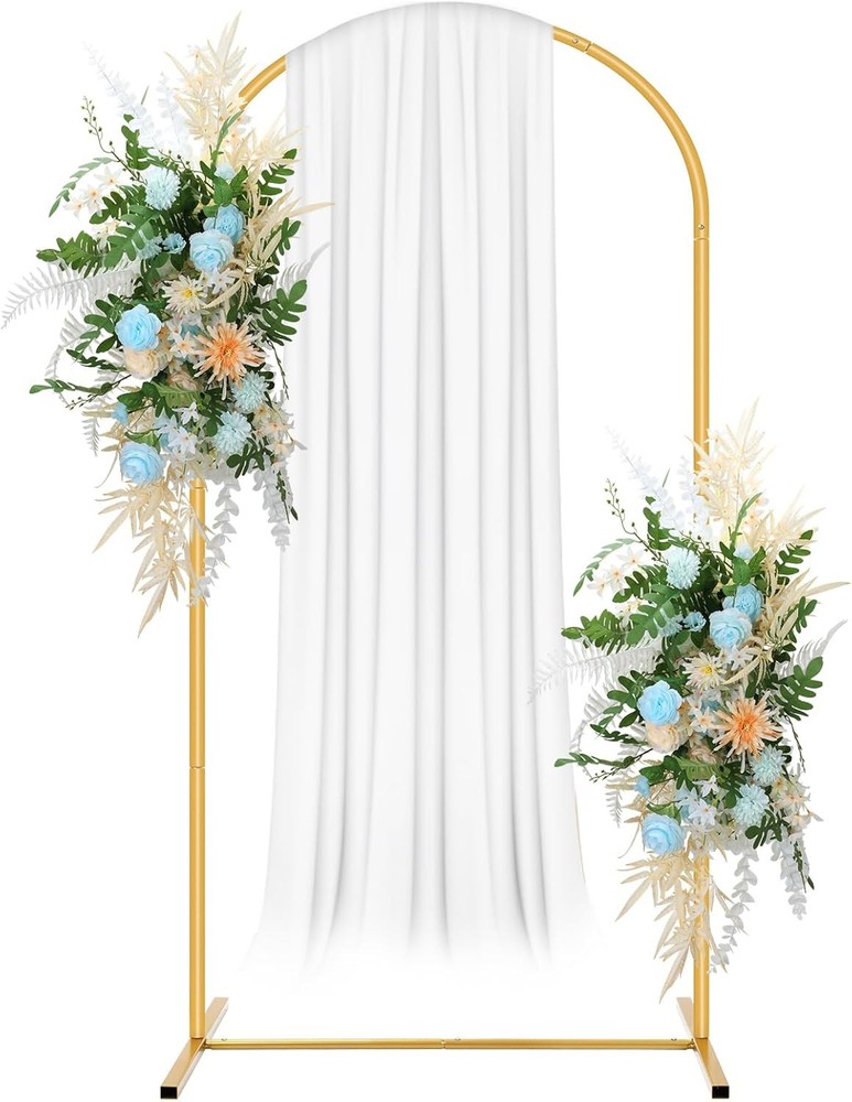 6 FT Wedding Arch Backdrop Stand Balloon Photo Booth Arch Frame Birthday Party