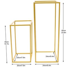 Gold Metal Column Flower Stand Wedding Party Backdrop Centerpiece Rack 4Pcs US