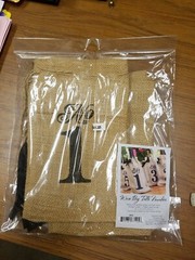 Burlap Wine Bag Table Numbers, Wedding Decor, Wedding Table Decor